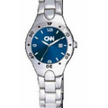 Women's Monaco Stainless Steel Bracelet Watch W/ Cobalt Blue Dial